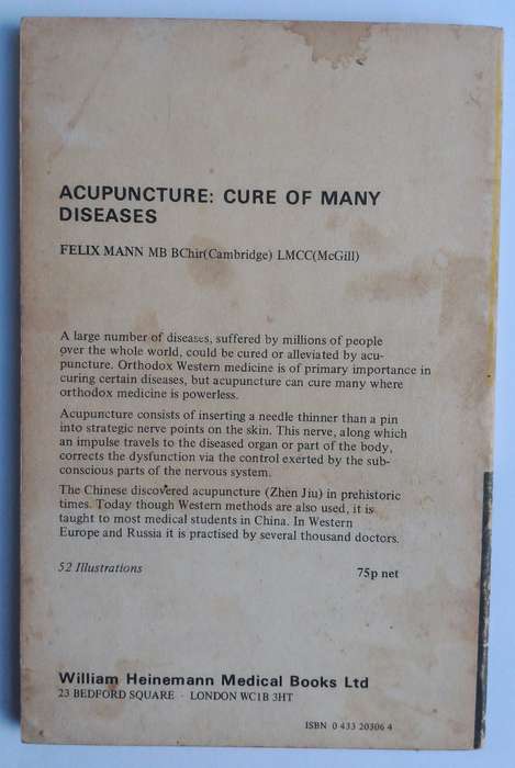 Acupuncture Cure of Many Diseases by Dr Felix Mann