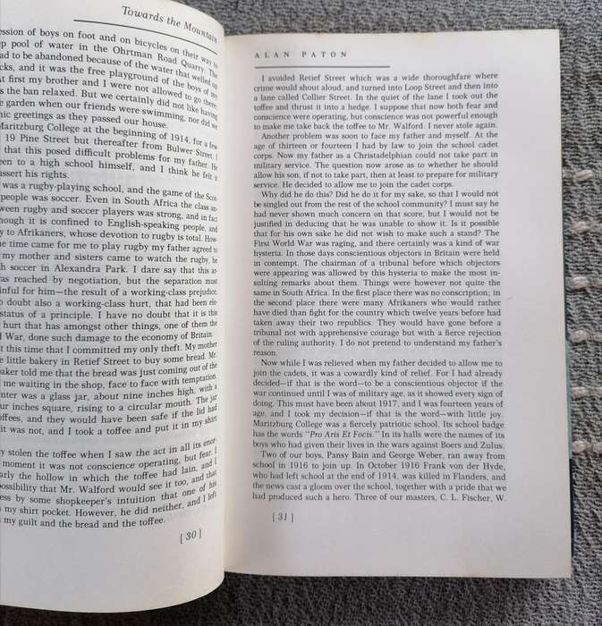 Towards the Mountain - A Autobiography by Alan Paton