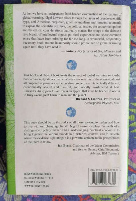 An Appeal to Reason - A Cool Look at Global Warming by Nigel Lawson