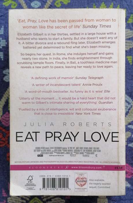 Eat Pray Love by Elizabeth Gilbert