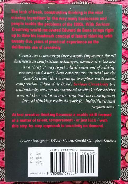Serious Creativity by Edward de Bono
