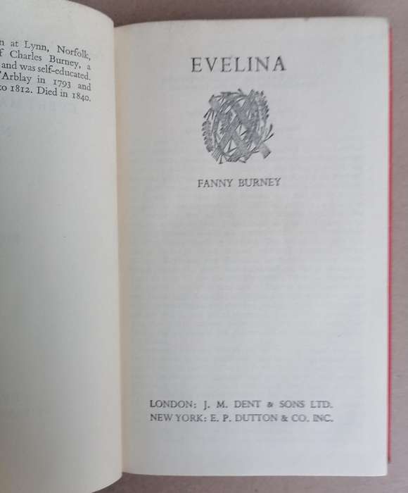 Evelina by Fanny Burney