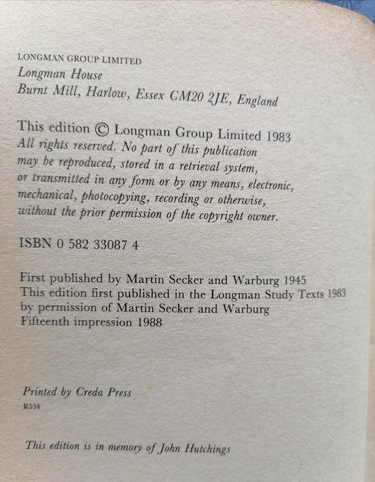 Animal Farm by George Orwell (Longman Study Texts)
