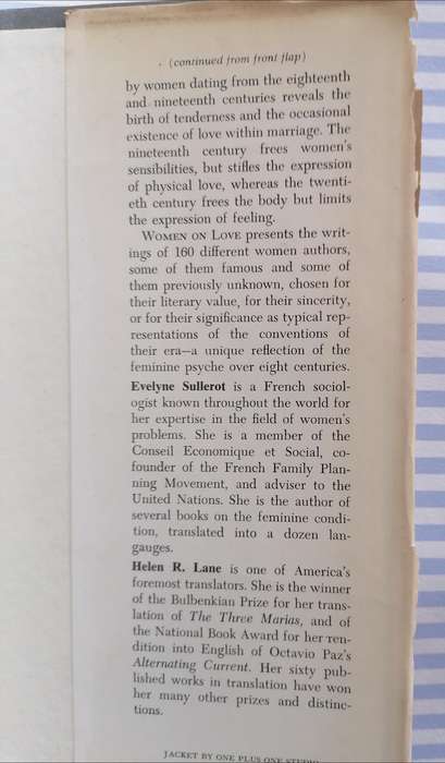 Women on Love - Eight Centuries of Feminine Writing by Evelyne Sullerot