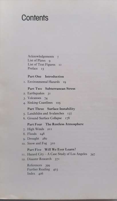 Disasters - The Anatomy of Environmental Hazards by John Whittow