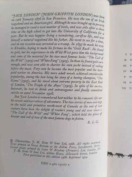 The Call of the Wild by Jack London, illustrated by Charles Pickard  (Dent Illustrated Classics)