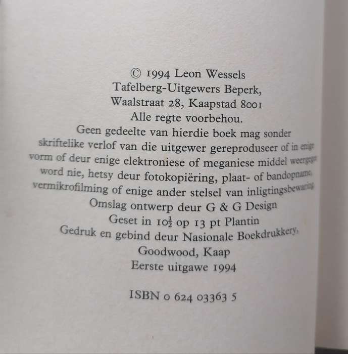 Die Einde van 'n Era - Leon Wessels