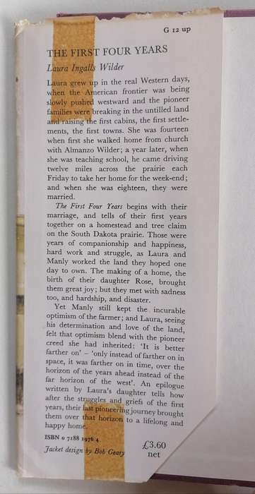The First Four Years by Laura Ingalls Wilder