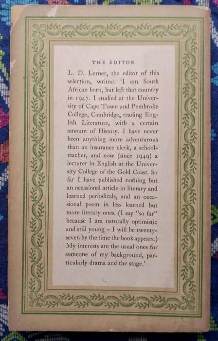 Milton: Poems selected and edited by L. D. Lerner (The Penguin Poets)