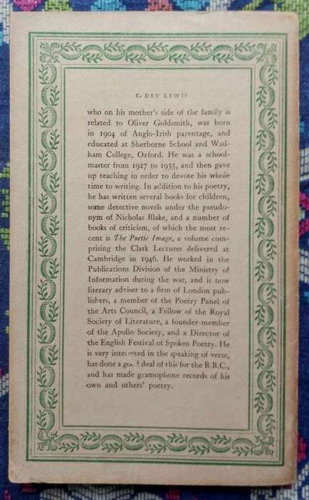C. Day Lewis: A Selection by The Author (The Penguin Poets)