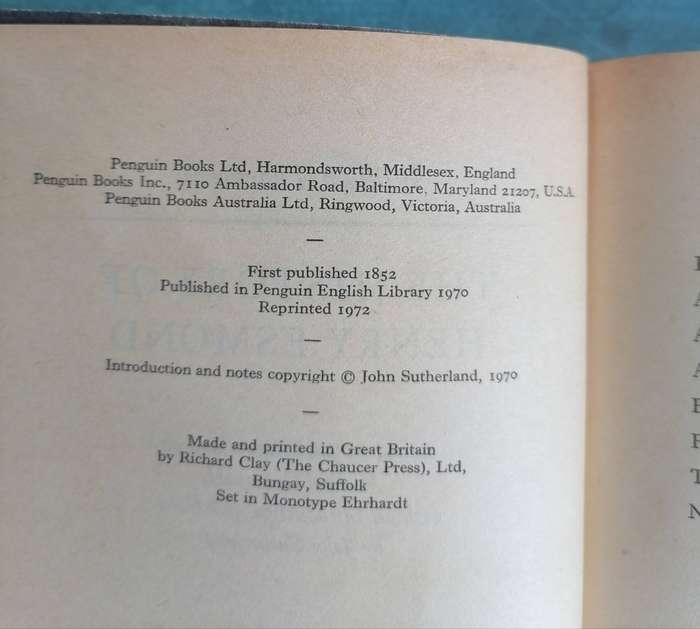 The History of Henry Edmond by William Thackeray