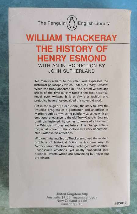 The History of Henry Edmond by William Thackeray