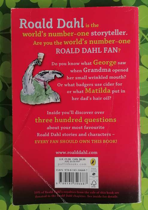 Road Dahl Quiz Book