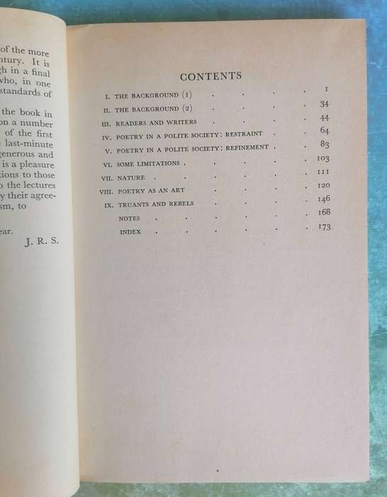 A Preface to Eighteenth Century Poetry by James Sutherland