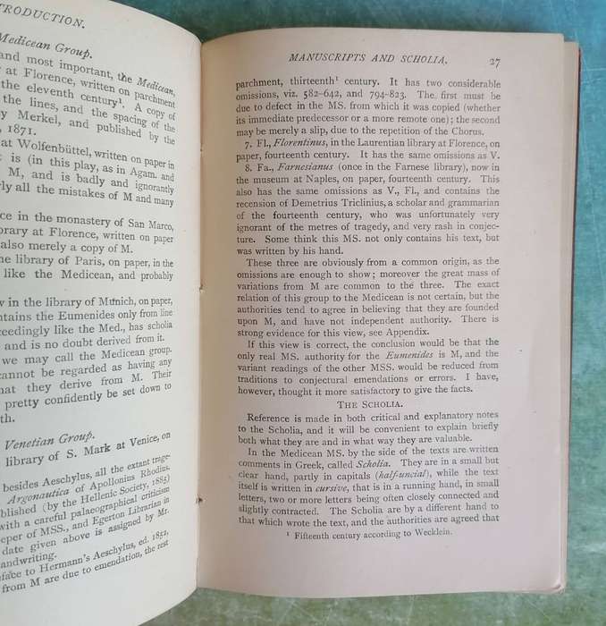 Aeschylus - Eumenides with Introduction and Notes by A. Sidgwick