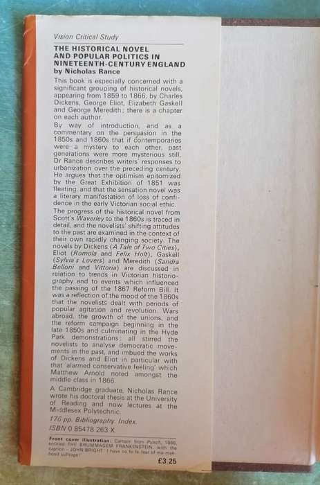 The Historical Novel and Popular Politics in Nineteenth-century England by Nicholas Rance