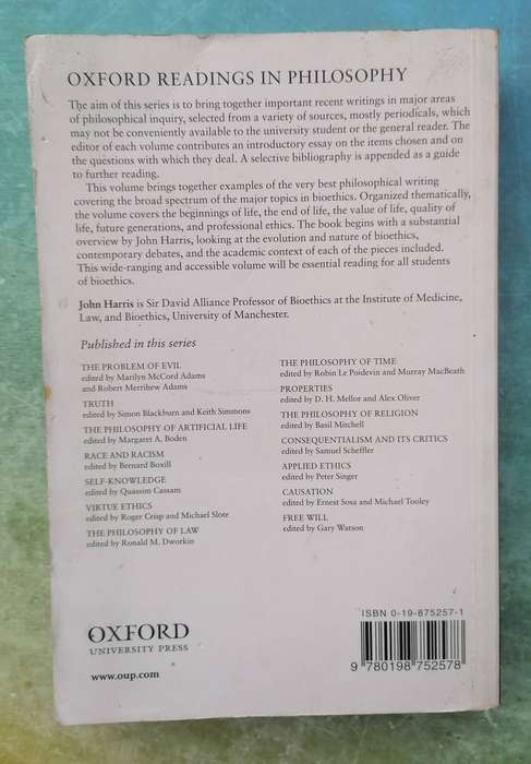 Bioethics edited by John Harris (Oxford Reading in Philosophy)