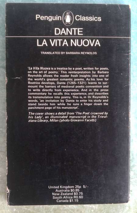 La Vita Nuova by Dante Alighieri