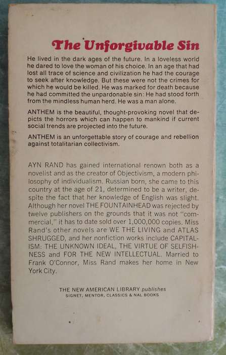 Anthem by Ayn Rand
