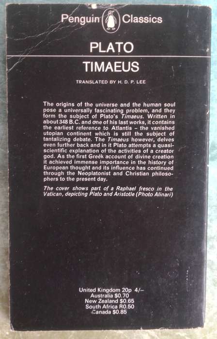 Timaeus - Plato (Penguin Classics)