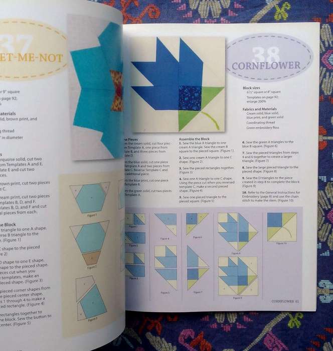 45 Quilt Blocks - Flowers by Trice Boerens
