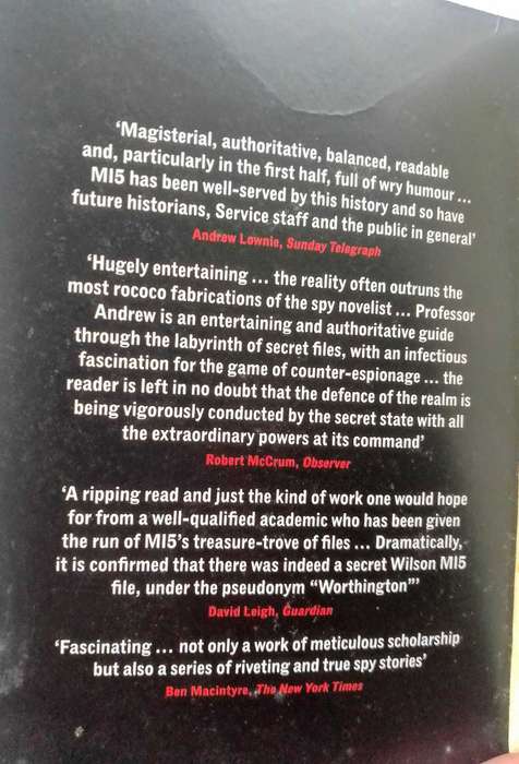 In Defence of the Realm - The Authorised History of M15 by Christopher Andrew