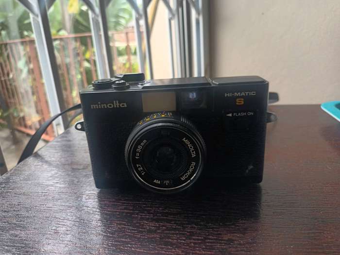 Minolta Hi-Matic S 38mm f/2.7 Point & Shoot 35mm Film Camera Made In JAPAN