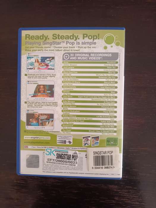 RARE/ COLLECTABLE PS2 SINGSTAR Pop, PlayStation 2 Game