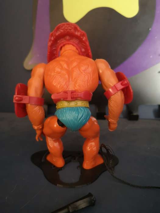RARE Beast Man complete (early 8-back variant with white eyes), vintage MOTU / He-man action figure