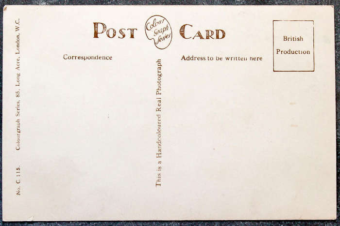 Vintage Charles Farrell Handcoloured Real Photo Postcard - Colourgraph Series No. C 115