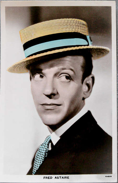 Vintage Fred Astaire Handcoloured Photo Postcard - Colourgraph Series No. C 252 - RKO Radio Pictures