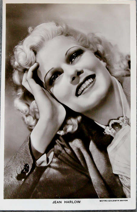 Vintage Jean Harlow Real Photo Postcard - Metro-Goldwyn-Mayer