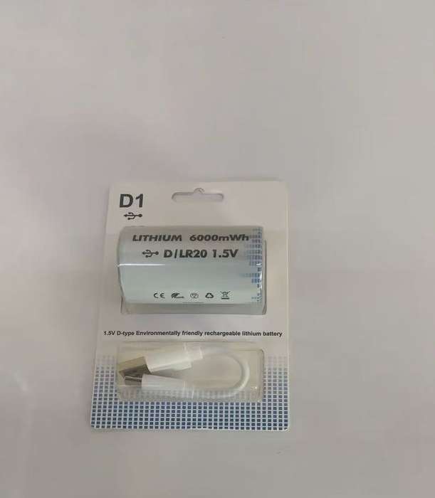 1.5v Lithium 6000mwh D-Type rechargeable lithium battery