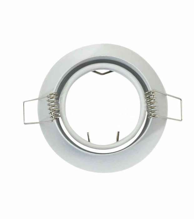 Down Light Fitting Round Swivel - White - 1 Piece