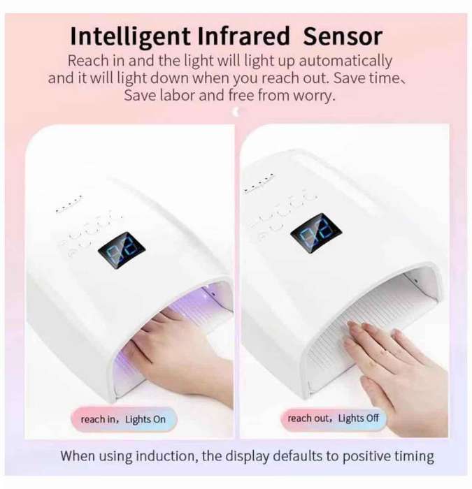 Rechargeable Cordless UV LED Nail Lamp 66W