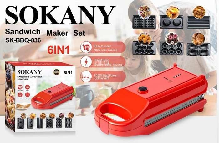 SOKANY Sandwich Maker SK-BBQ-836