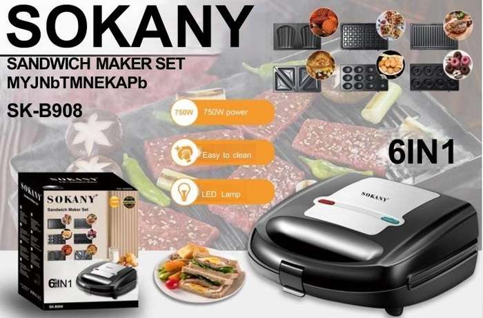 SOKANY SANDWICH MAKER SET SK-B908