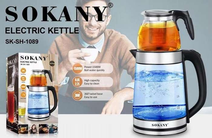 SOKANY ELECTRIC KETTLE SK-SH-1089