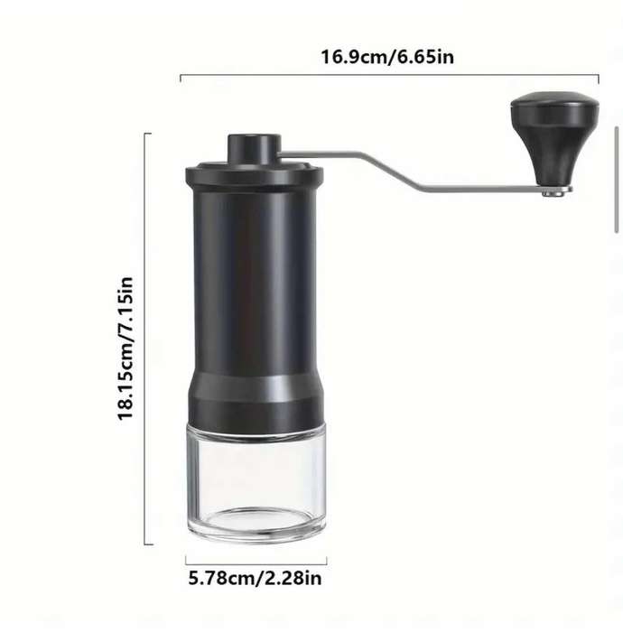 Manual Coffee Grinder: Adjustable Thickness Burr for Perfect Coffee Grounds - Portable