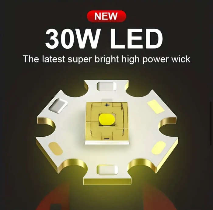 Ultra-Bright LED Tactical Flashlight - High Power, Rechargeable Lantern for Camping, Hiking, Fishing