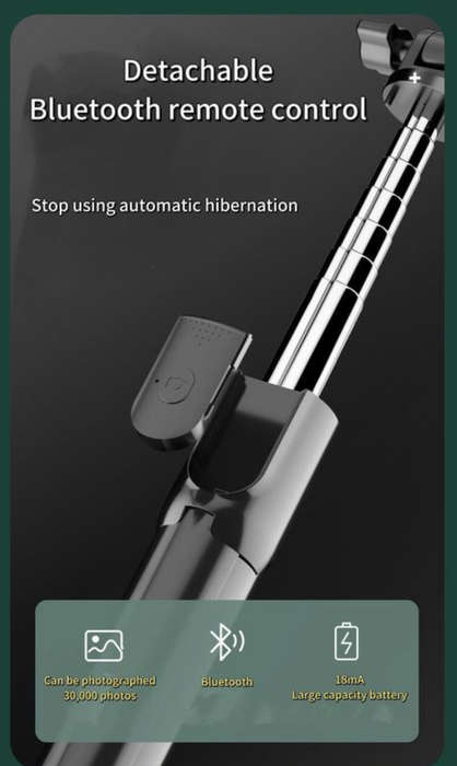 Fill Light Selfie Stick-Bluetooth Remote Control-Triangle Bracket