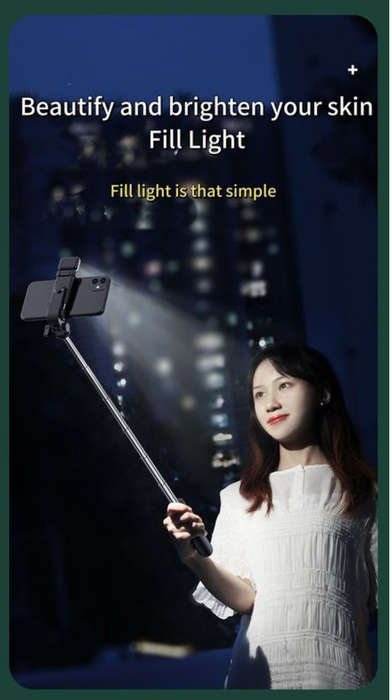 Fill Light Selfie Stick-Bluetooth Remote Control-Triangle Bracket
