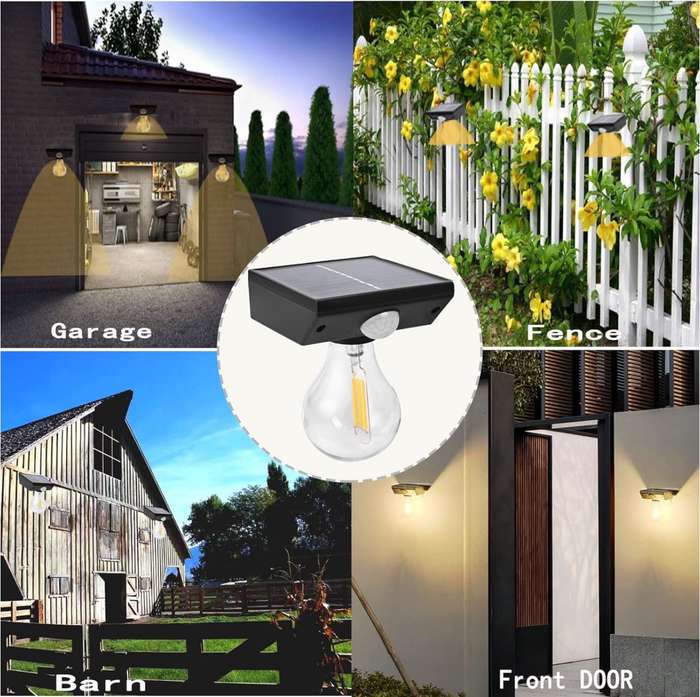 Motion Sensor Solar Porch Lights