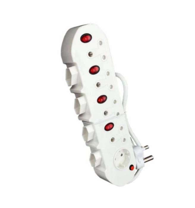 Redisson 9 Way Multi-plug with 4 illuminated switches