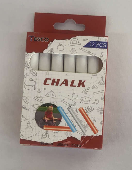 WHITE CHALK  (12 pcs one pack)