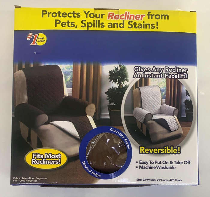 Deluxe Single Seater Reversible Sofa Furniture Protector-Brown