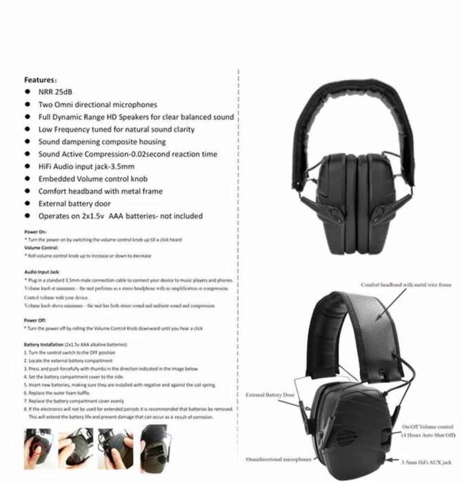 Hunting Noise Canceling Headphones Elimates Shooting Hearing Earmuff