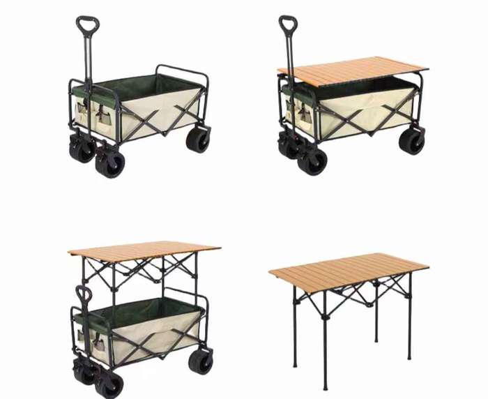 Anchor Heavy Duty Folding Utility Wagon Cart for Camping Outdoor Shopping