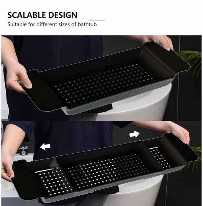 Bath Tray Expandable Bathtub Caddy Storage Rack Bathtub Tub Organizer