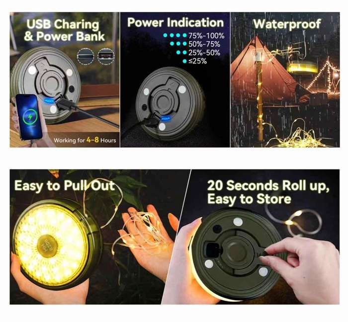 Multifunctional Camping String Light